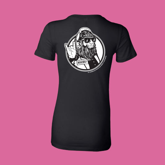 100% cotton women's black Werewolf t-shirt