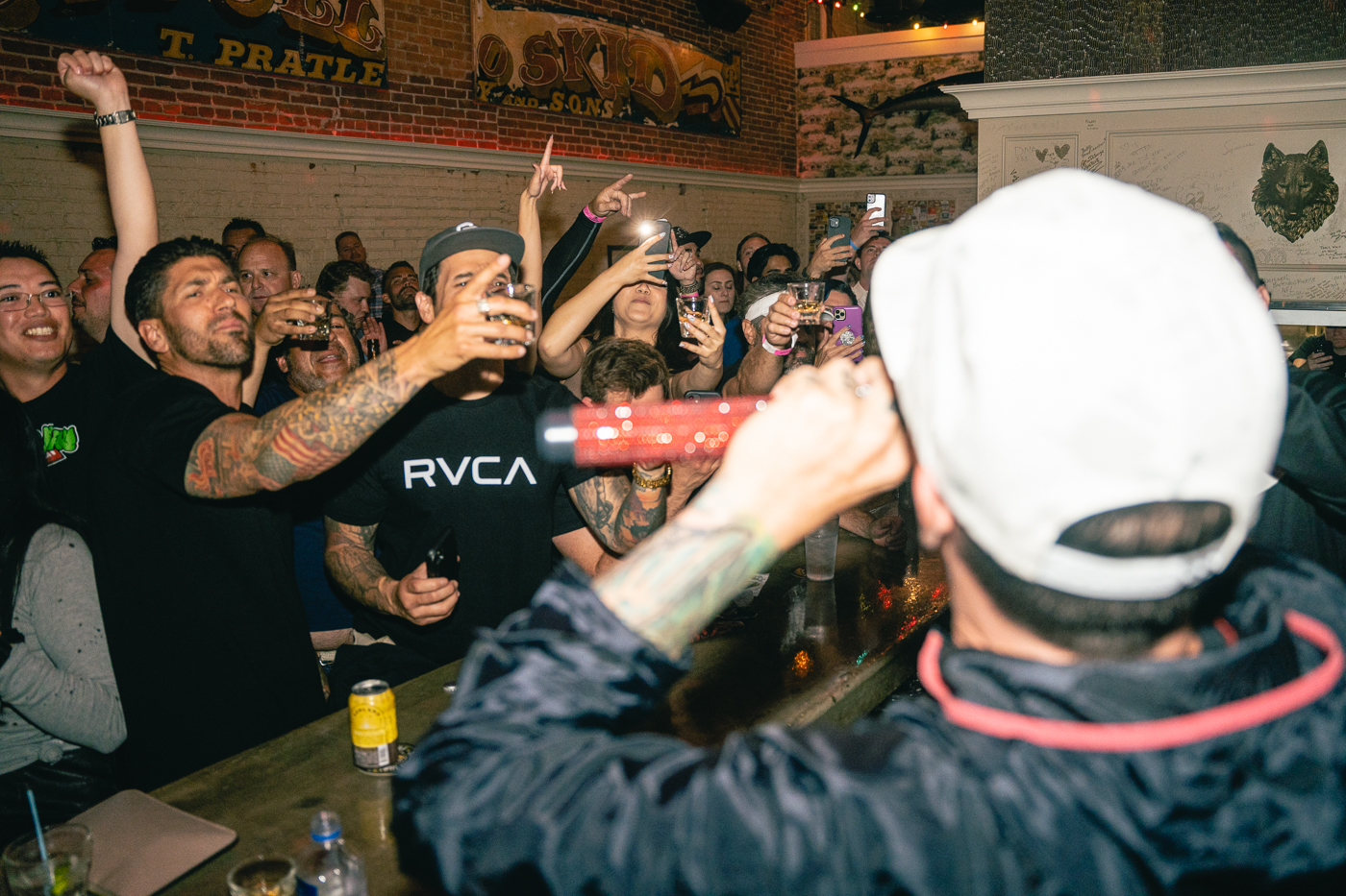 Sparklers, cheers, and a crowd howling at Werewolf American Pub karaoke night